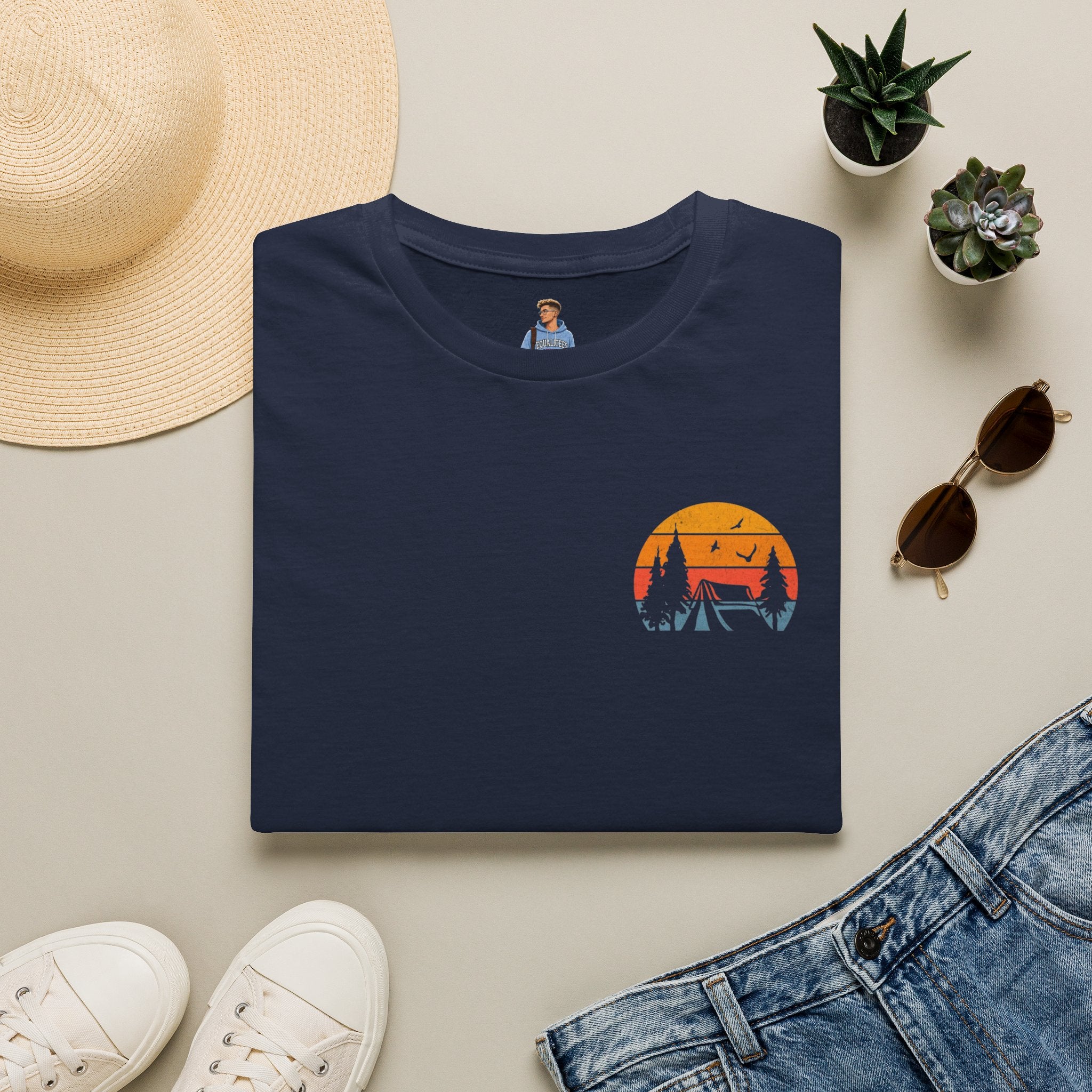 Unisex Softstyle T-Shirt - 'I'd Rather Be Camping' Adventure Tee
