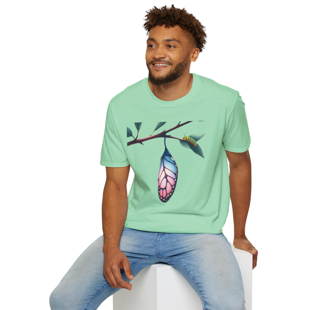 Trans Caterpillar to Butterfly Graphic T-Shirt