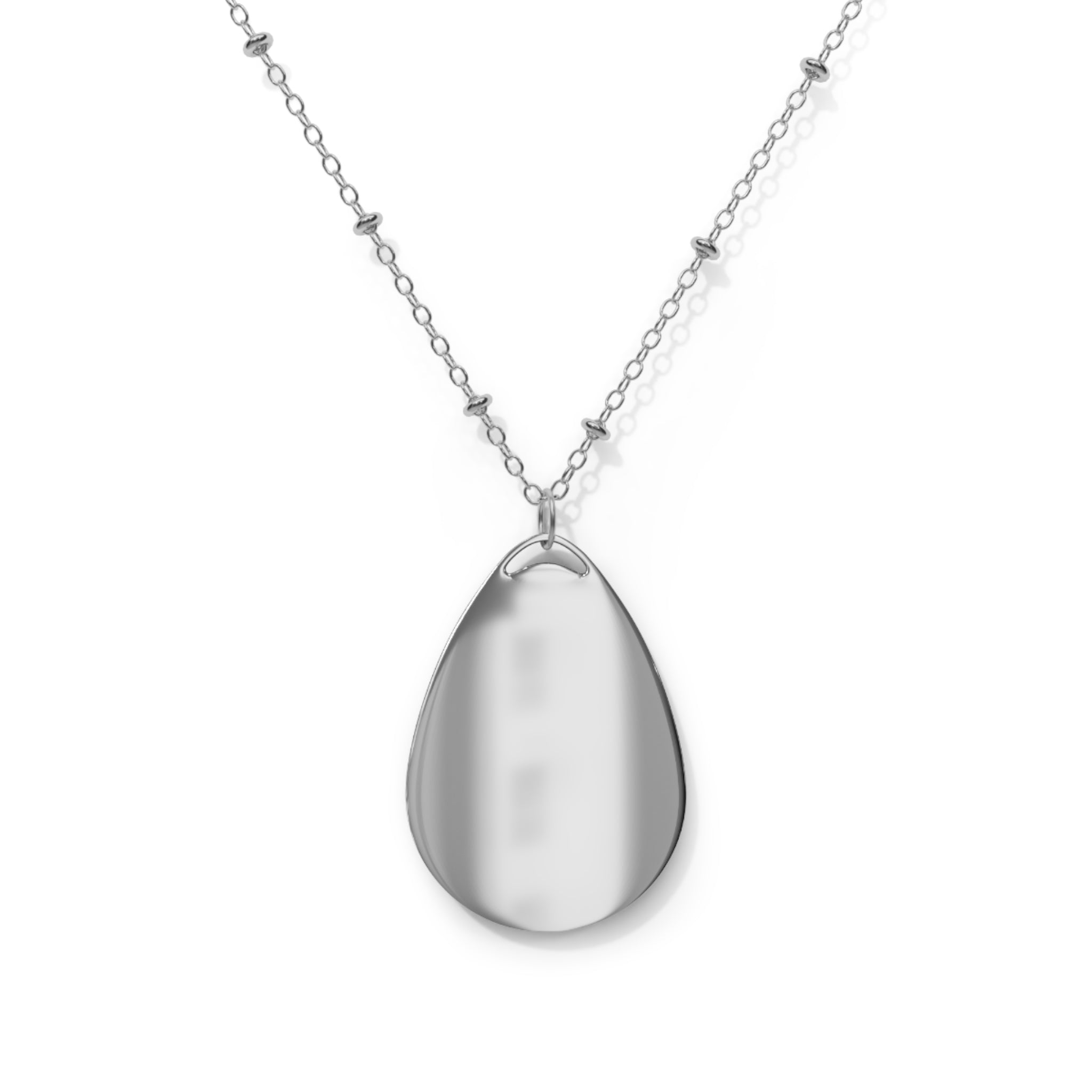 Colorful Stained Glass Teardrop Pendant Necklace