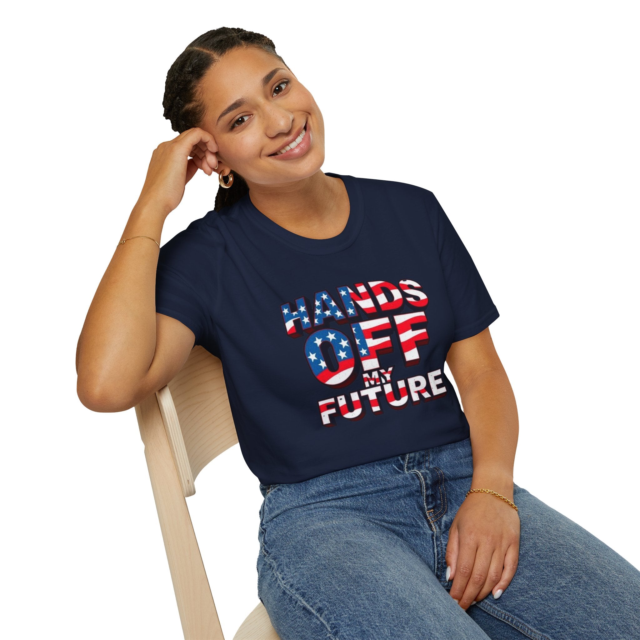 Hands Off My Future Political Statement Tee