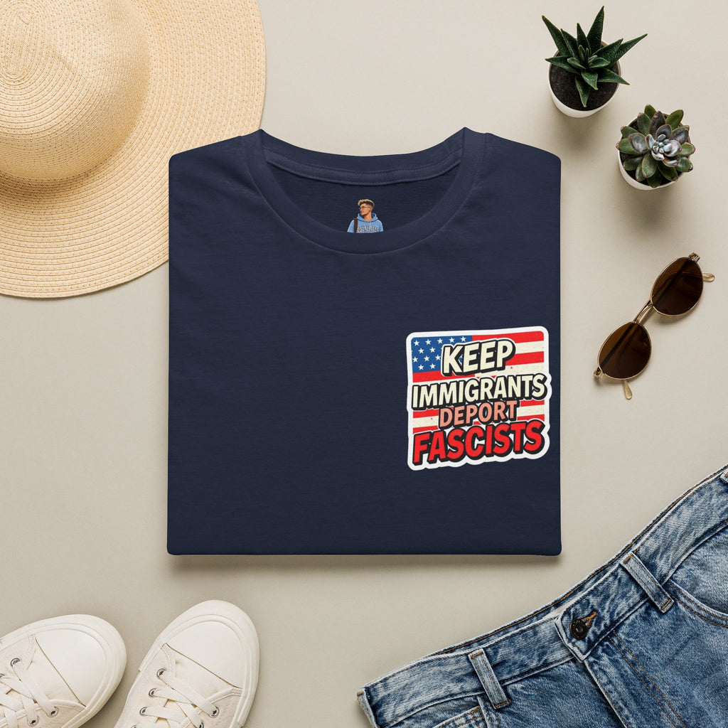Keep Immigrants Deport Fascists Unisex Softstyle T-Shirt