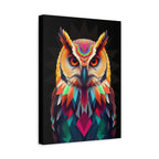 Colorful Owl Canvas Wall Art - 1.25" Stretched Matte