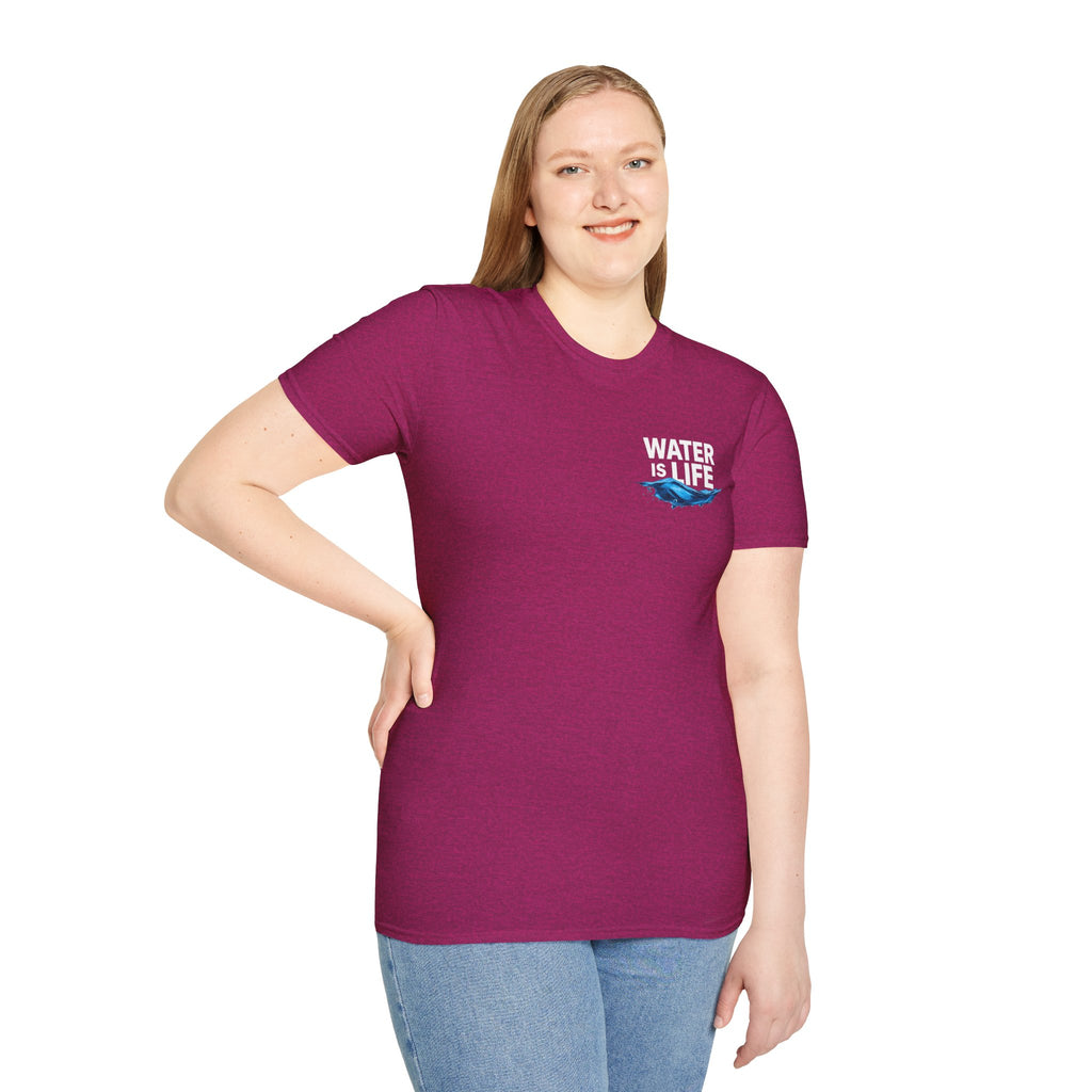 Water is Life Unisex T-Shirt | Eco-Friendly Tee for Environmentalists, Beach Lovers, Awareness Campaigns, Gifting