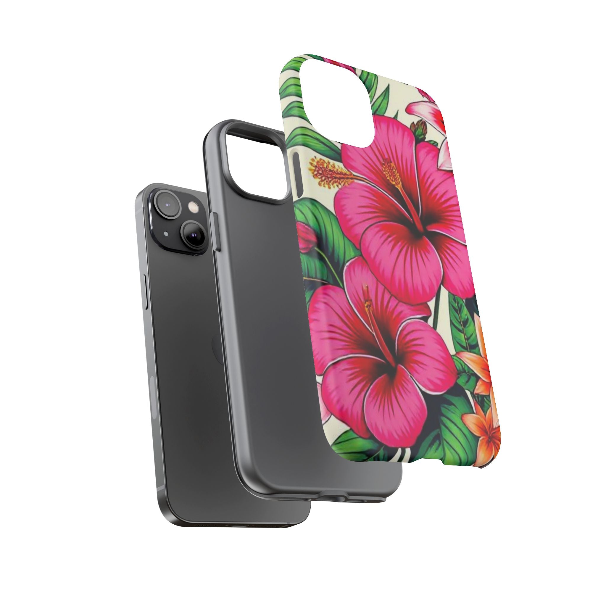 Tropical Hibiscus Phone Case for iPhone — Floral Tough Protective Cover