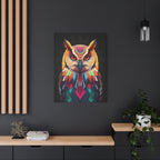 Colorful Owl Canvas Wall Art - 1.25" Stretched Matte