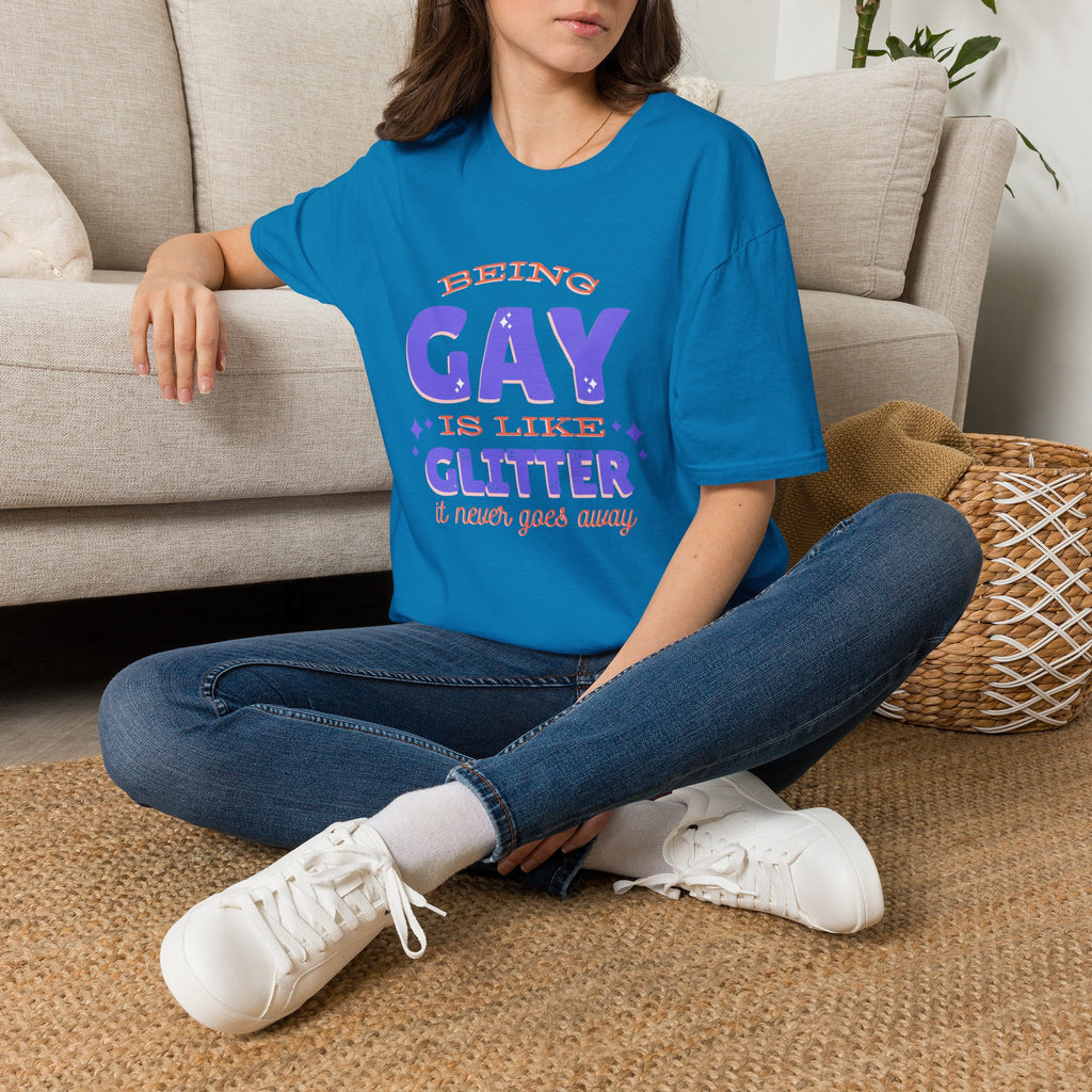 Being Gay Is Like Glitter Pride Tree Las Vegas T-Shirt