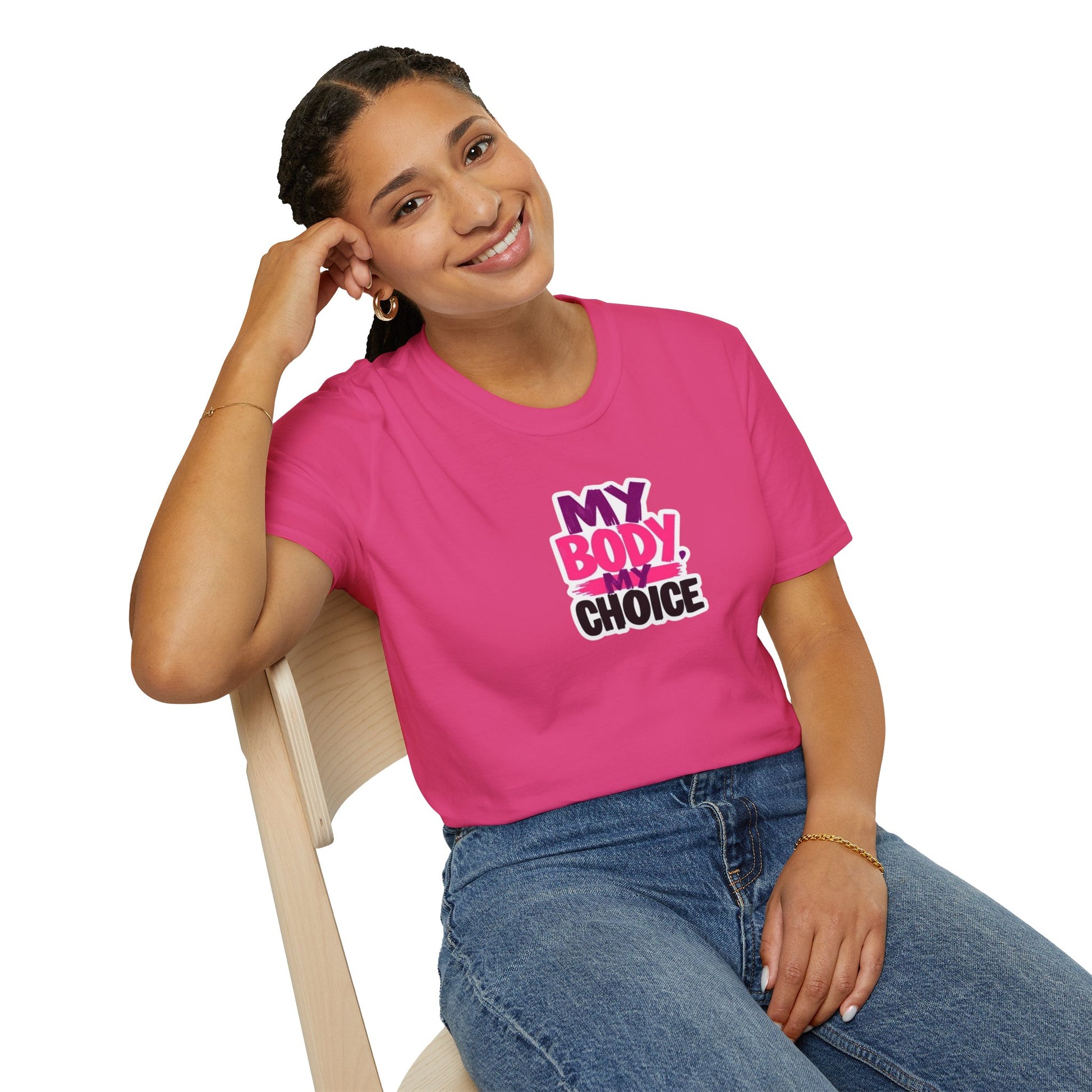 Empowering Unisex Softstyle T-Shirt - 'My Body, My Choice' Statement Tee
