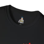 Inclusive Art Unisex Softstyle T-Shirt – ‘ Rainbow Handprint We All Belong’