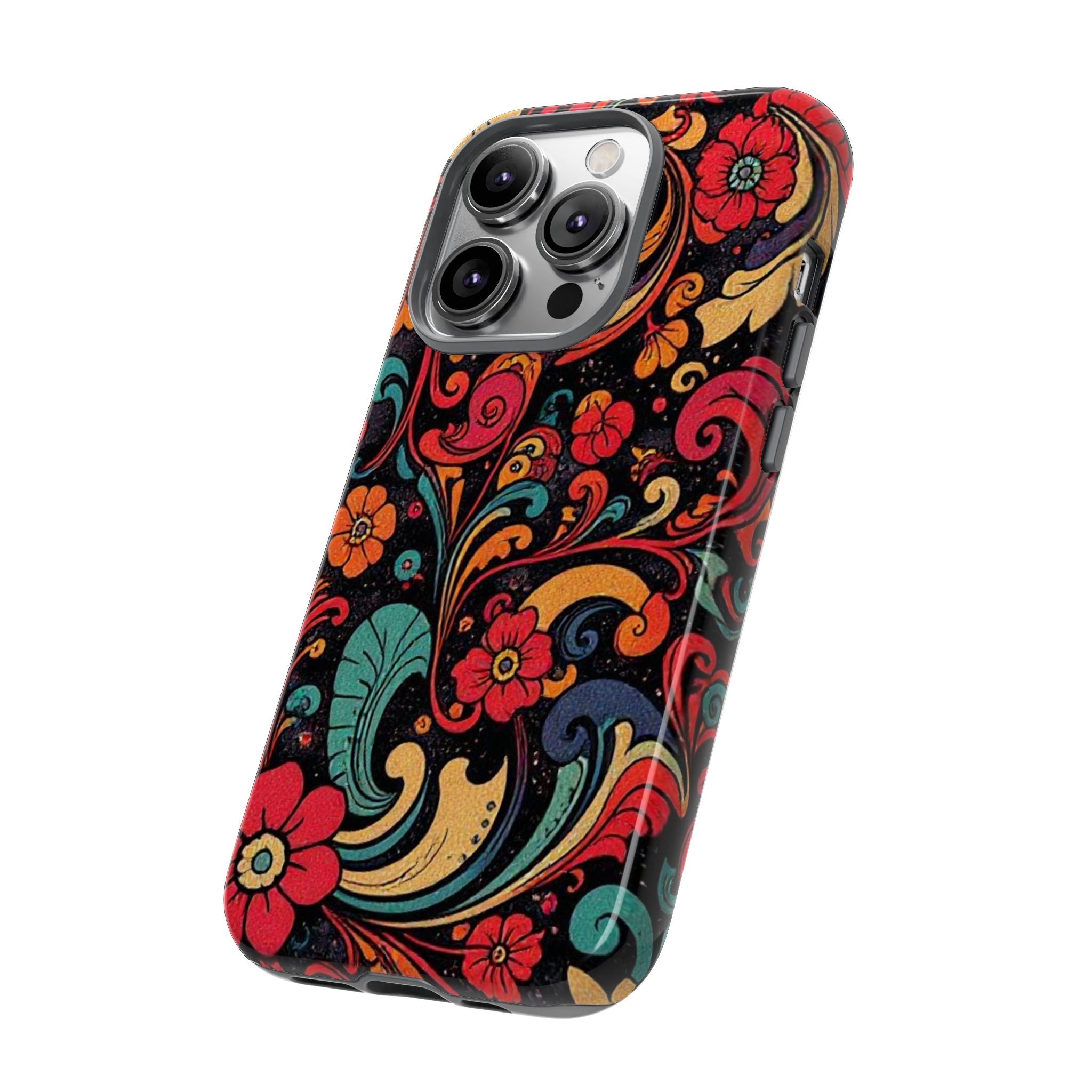 Floral Paisley Tough Case for iPhone — Vibrant Protective Phone Cover