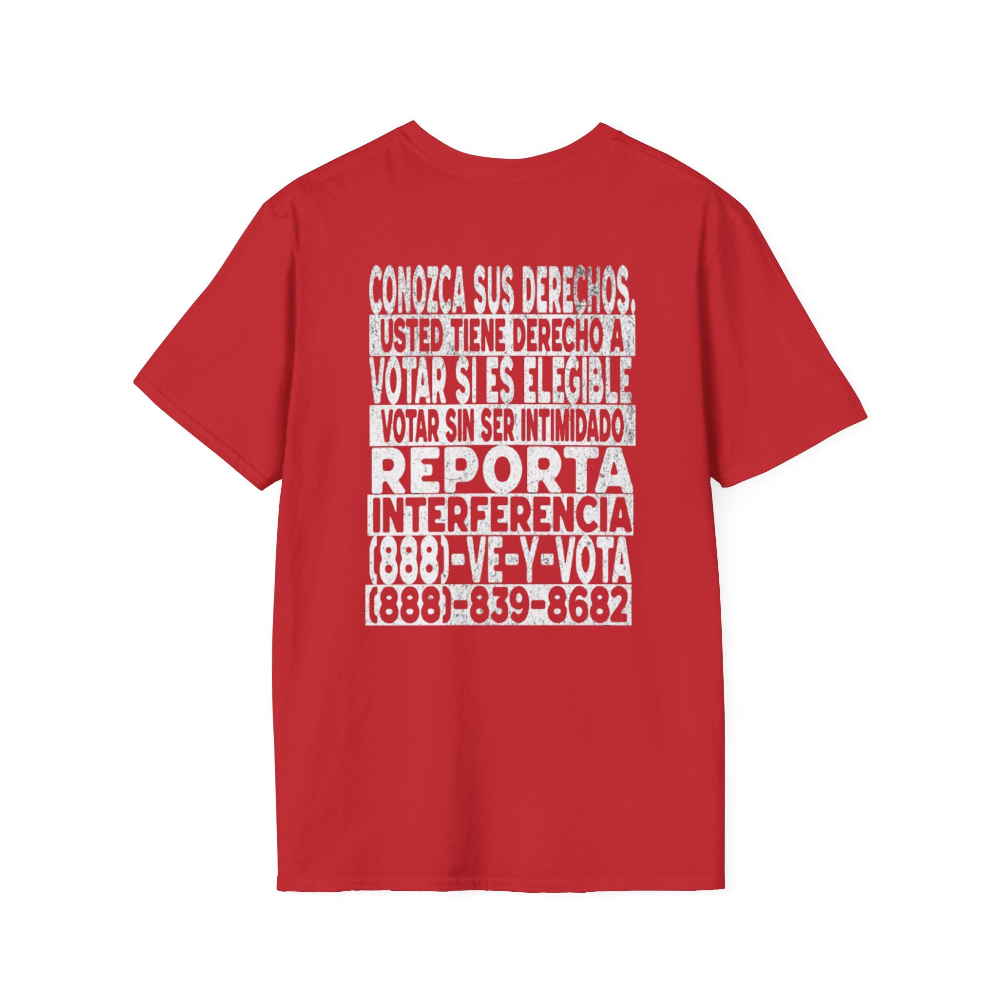 Voting Rights T-Shirt — Spanish "CONOZCA SUS DERECHOS"