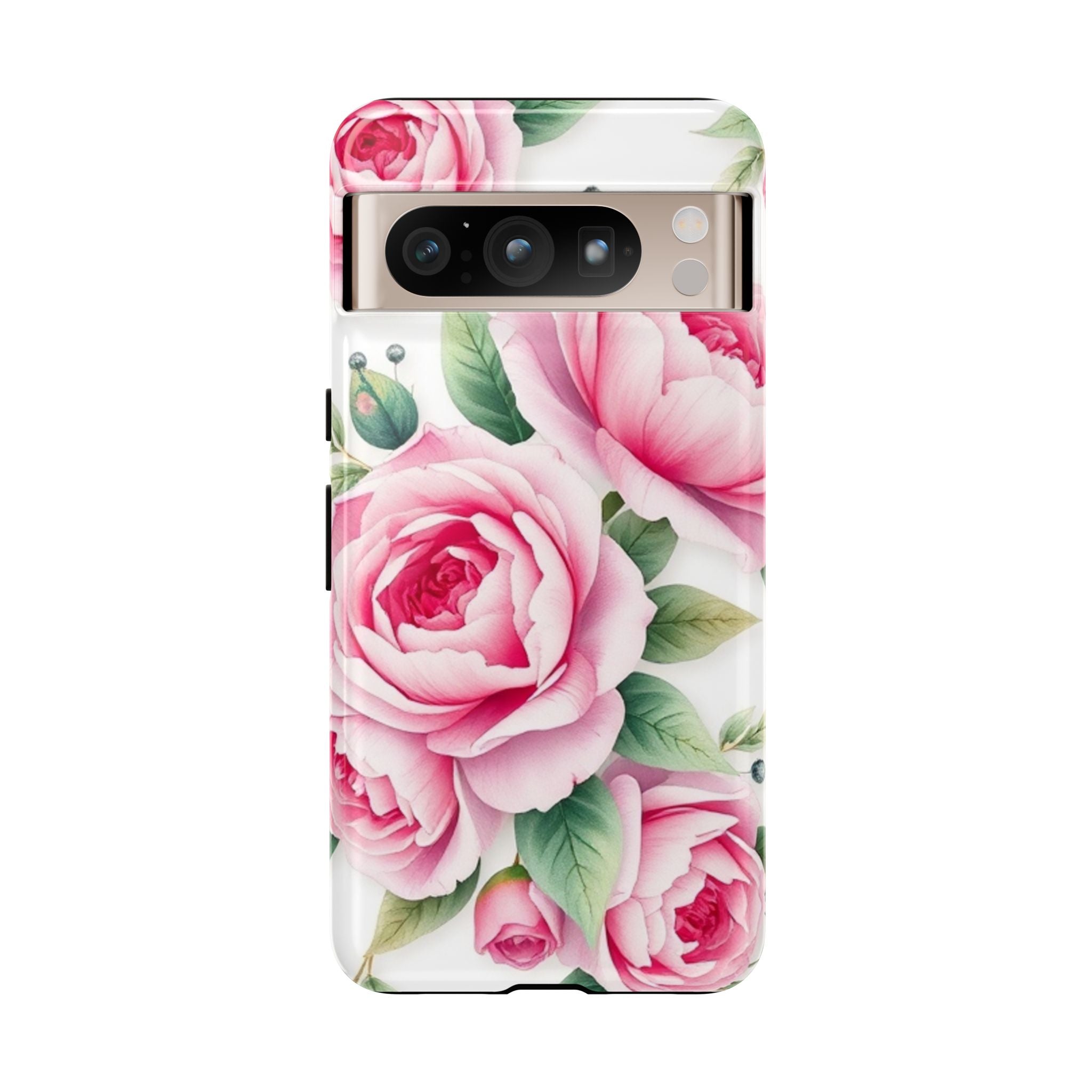 Android OR iPhone Compatible Cases - Pink Flower Design - Unique Tough Cases