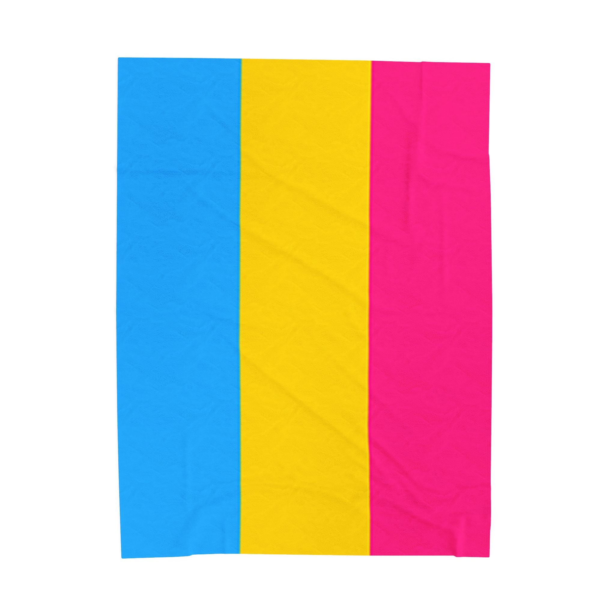Pansexual Flag - Colorful Velveteen Plush Blanket