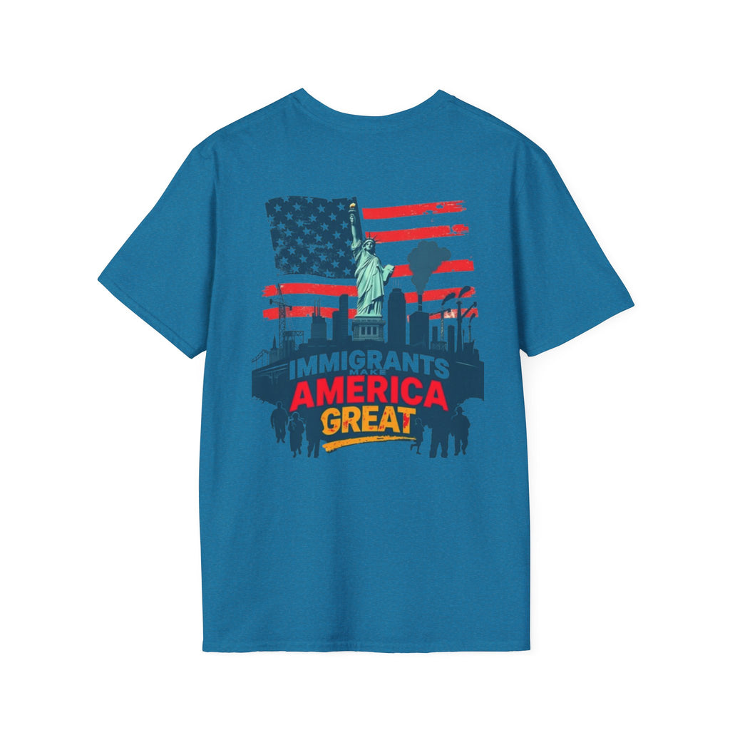 Immigrants Make America Great T-Shirt Estoy Contigo (I Am With You) Unisex Softstyle T-Shirt Classic Protest Tee
