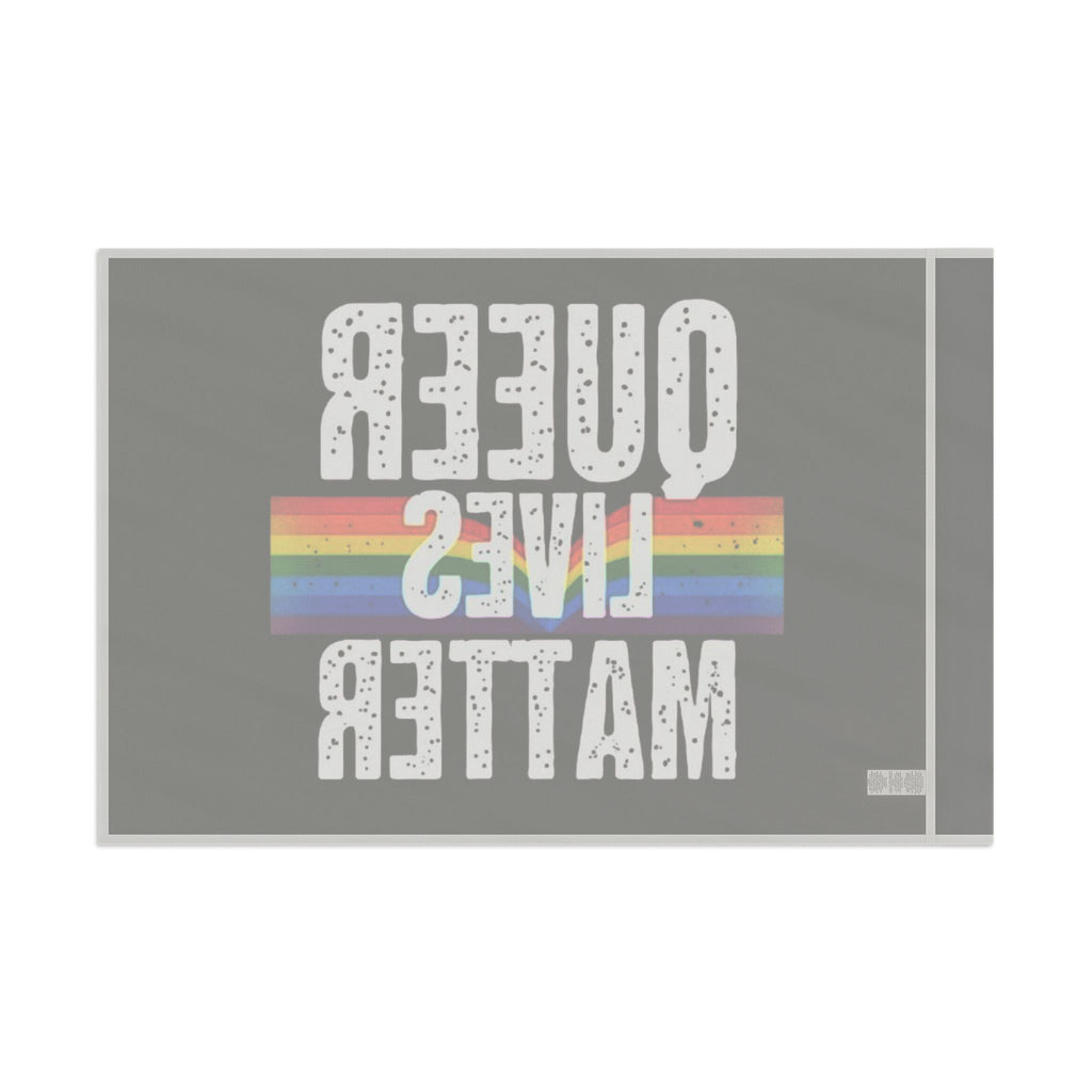 Queer Lives matter Flag - Aesthetic LGBTQ+ Banner for Celebration & Home Decor
