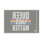 Queer Lives matter Flag - Aesthetic LGBTQ+ Banner for Celebration & Home Decor
