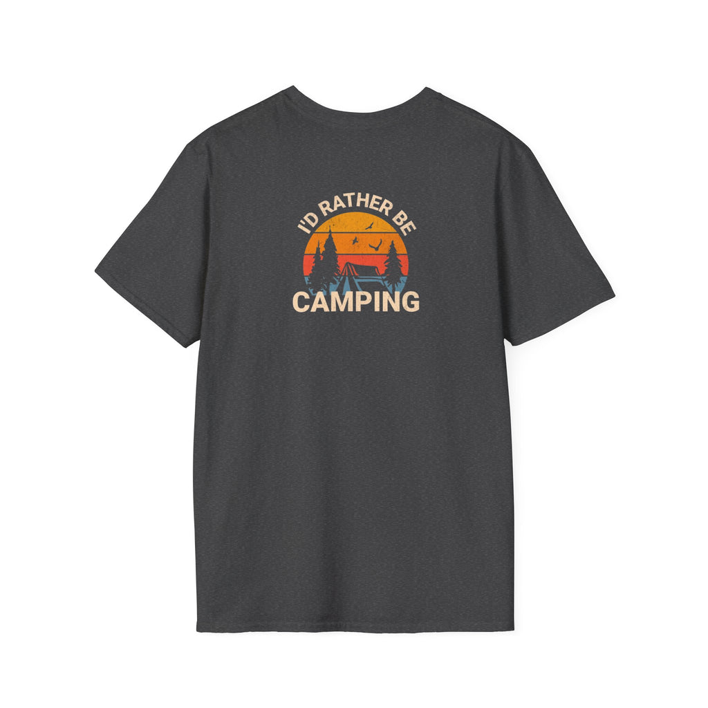 Unisex Softstyle T-Shirt - 'I'd Rather Be Camping' Adventure Tee