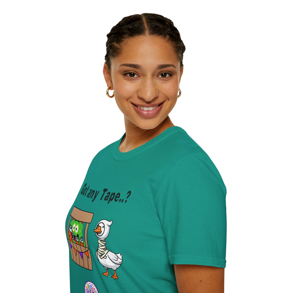 Got any Tape..? Funny Goose & Frog Market T-Shirt — Cute Animal Humor Tee