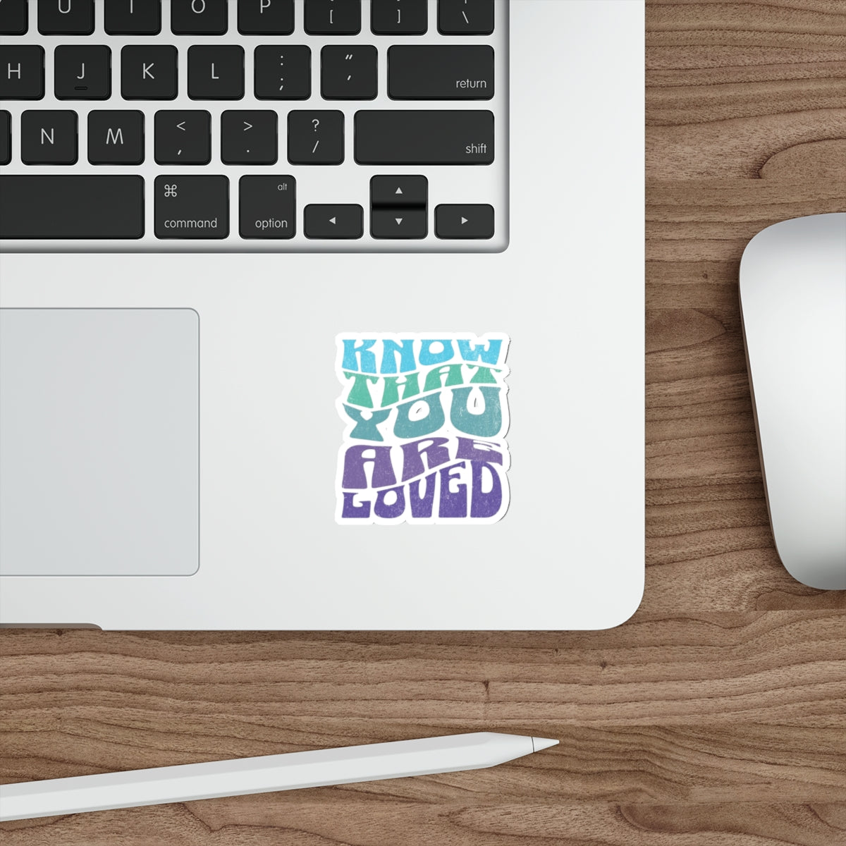 Die-Cut Stickers - Know That You Are Loved Wavy Design