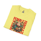 Fierce Female Unisex T-Shirt - Softstyle Floral Graphic Tee