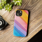 Colorful Diagonal Watercolor Tough Phone Case for iPhone