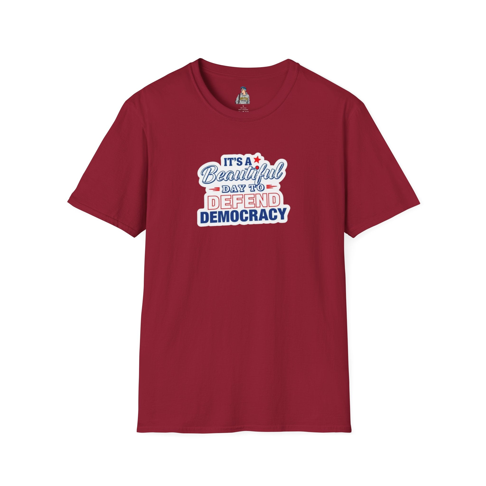 Defend Democracy Unisex Softstyle T-Shirt - Perfect for Activism and Everyday Wear