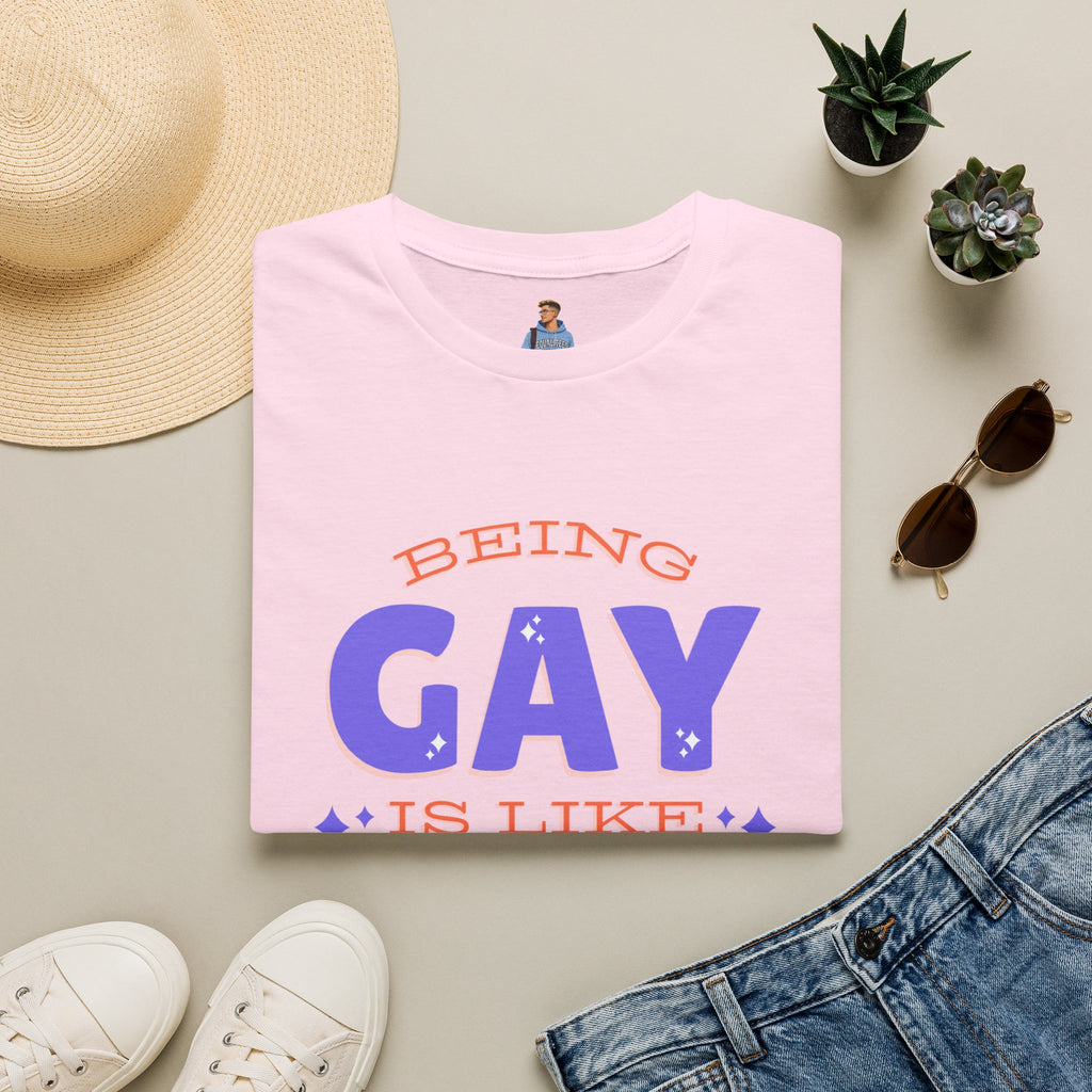 Being Gay Is Like Glitter Pride Tree Las Vegas T-Shirt