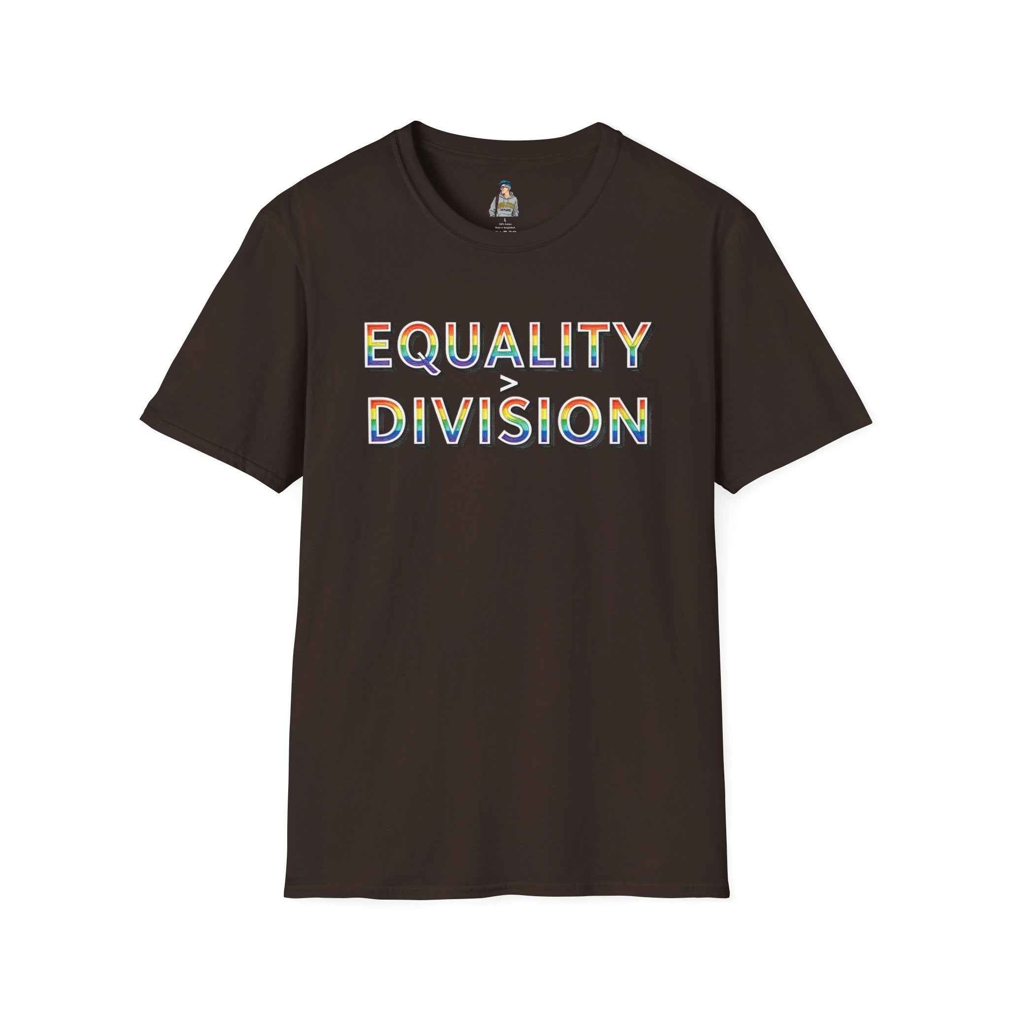 Equality is Greater Than Division T-Shirt — Rainbow Pride Graphic Tee