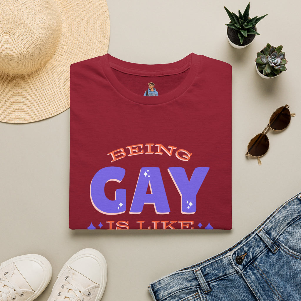 Being Gay Is Like Glitter Pride Tree Las Vegas T-Shirt