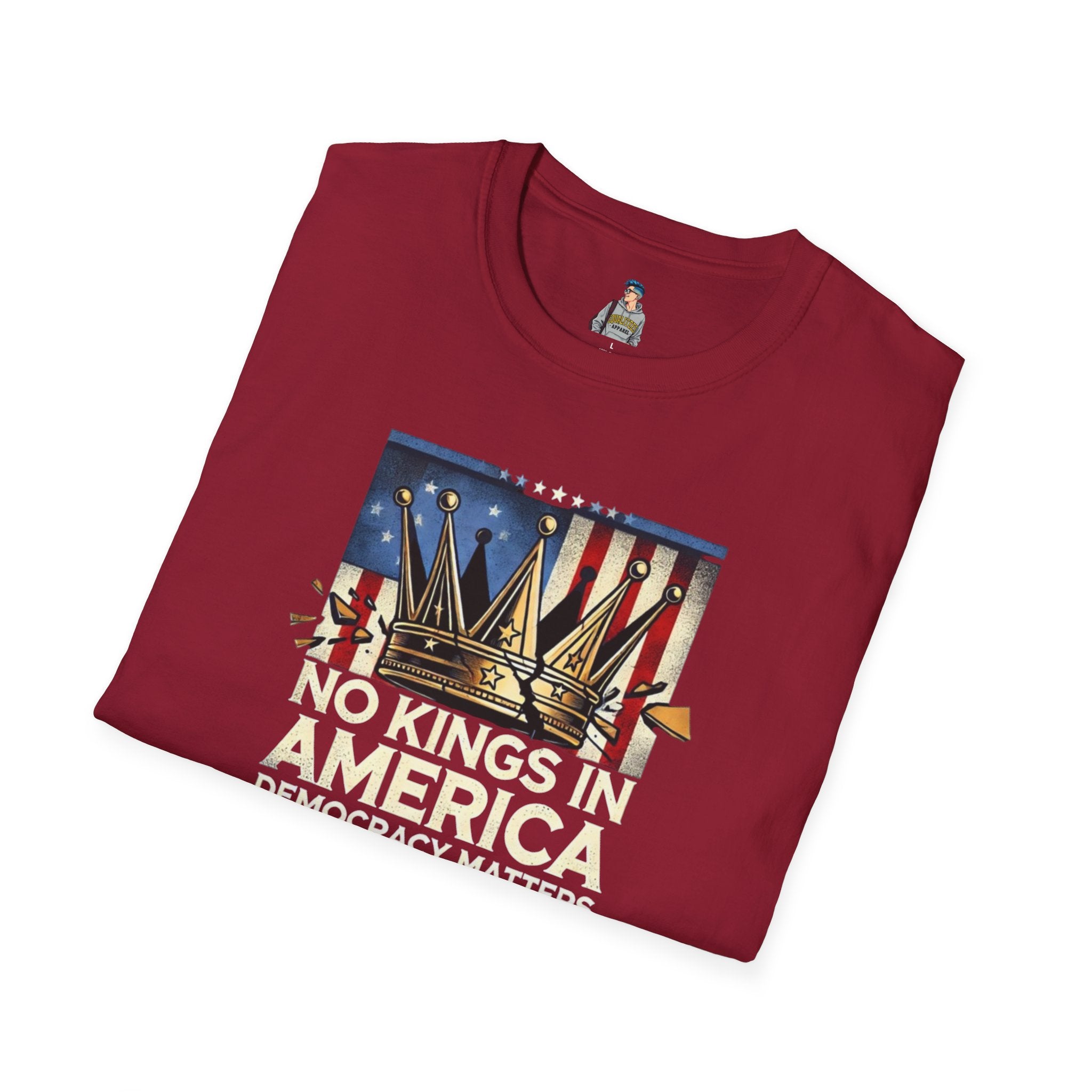 No Kings in America-Democracy Matters  Unisex Softstyle T-Shirt