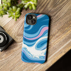 Blue & Pink Swirl Tough Case for iPhone