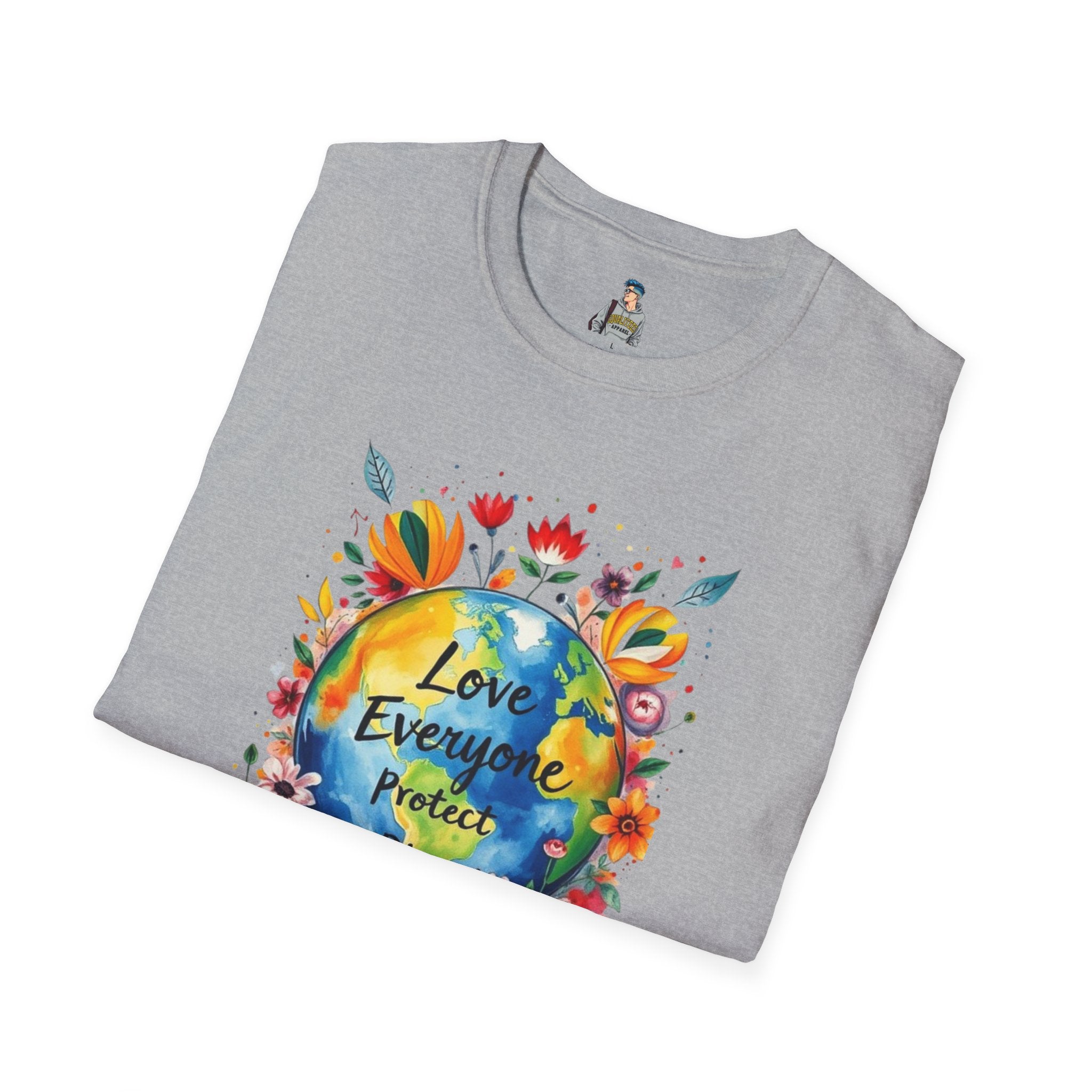 Love Everyone, Protect Planet Floral Graphic Tee