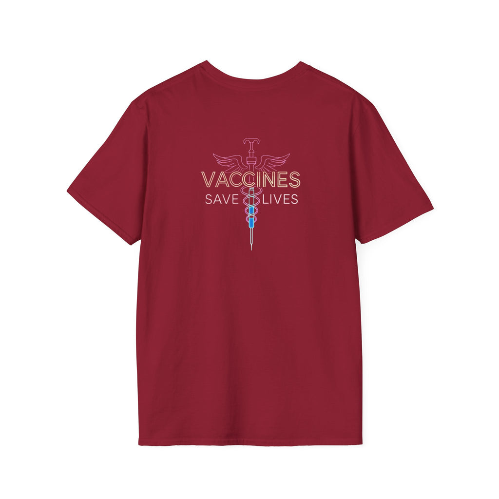 Unisex Softstyle T-Shirt - "Get Poked - Vaccines Save Lives" Statement Tee