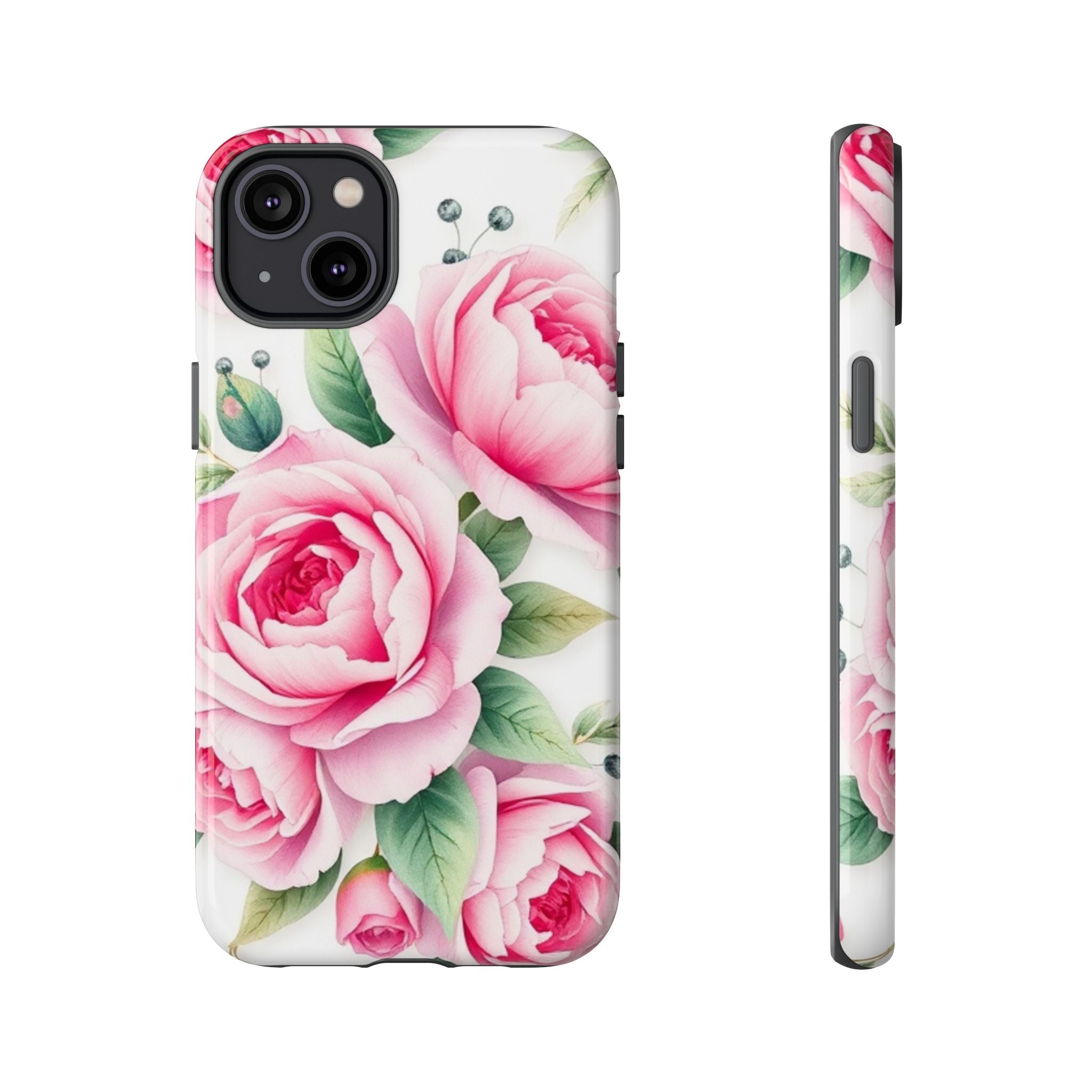 Android OR iPhone Compatible Cases - Pink Flower Design - Unique Tough Cases