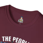 Patriotic Unisex Softstyle T-Shirt - "The People United Will Not Be Defeated"