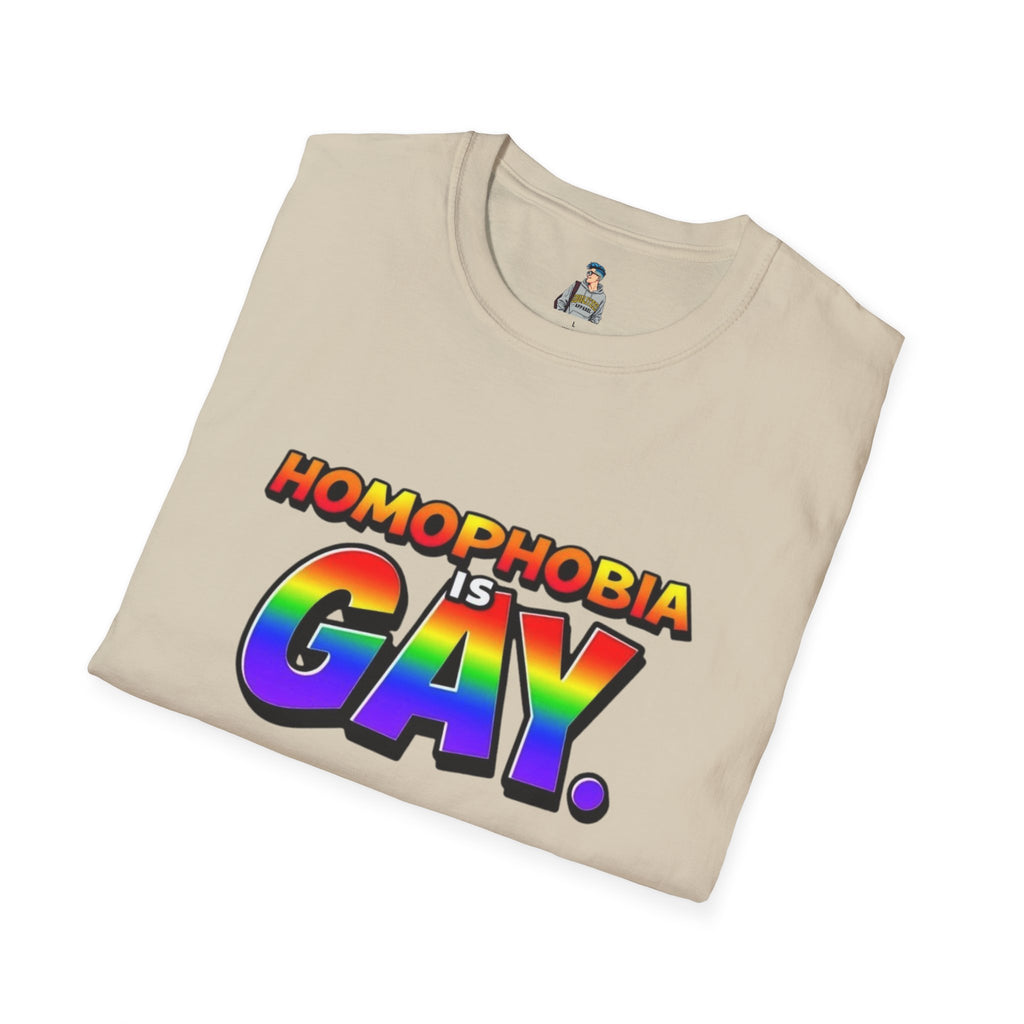 Pride T-Shirt, Homophobia Is Gay Unisex Softstyle Shirt