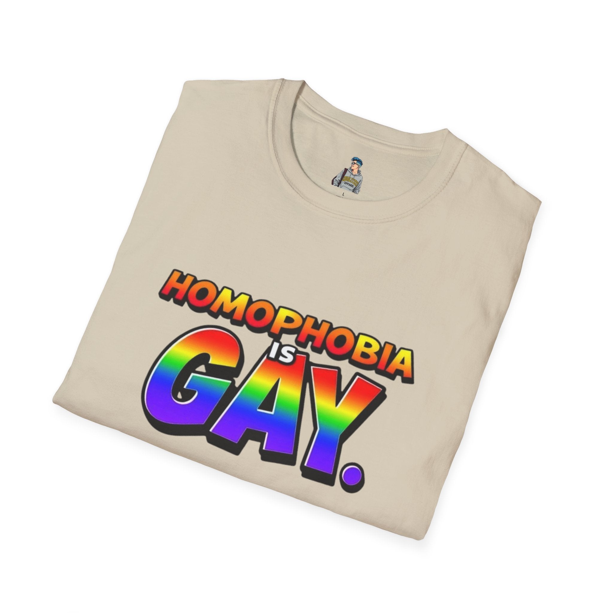 Pride T-Shirt, Homophobia Is Gay Unisex Softstyle Shirt