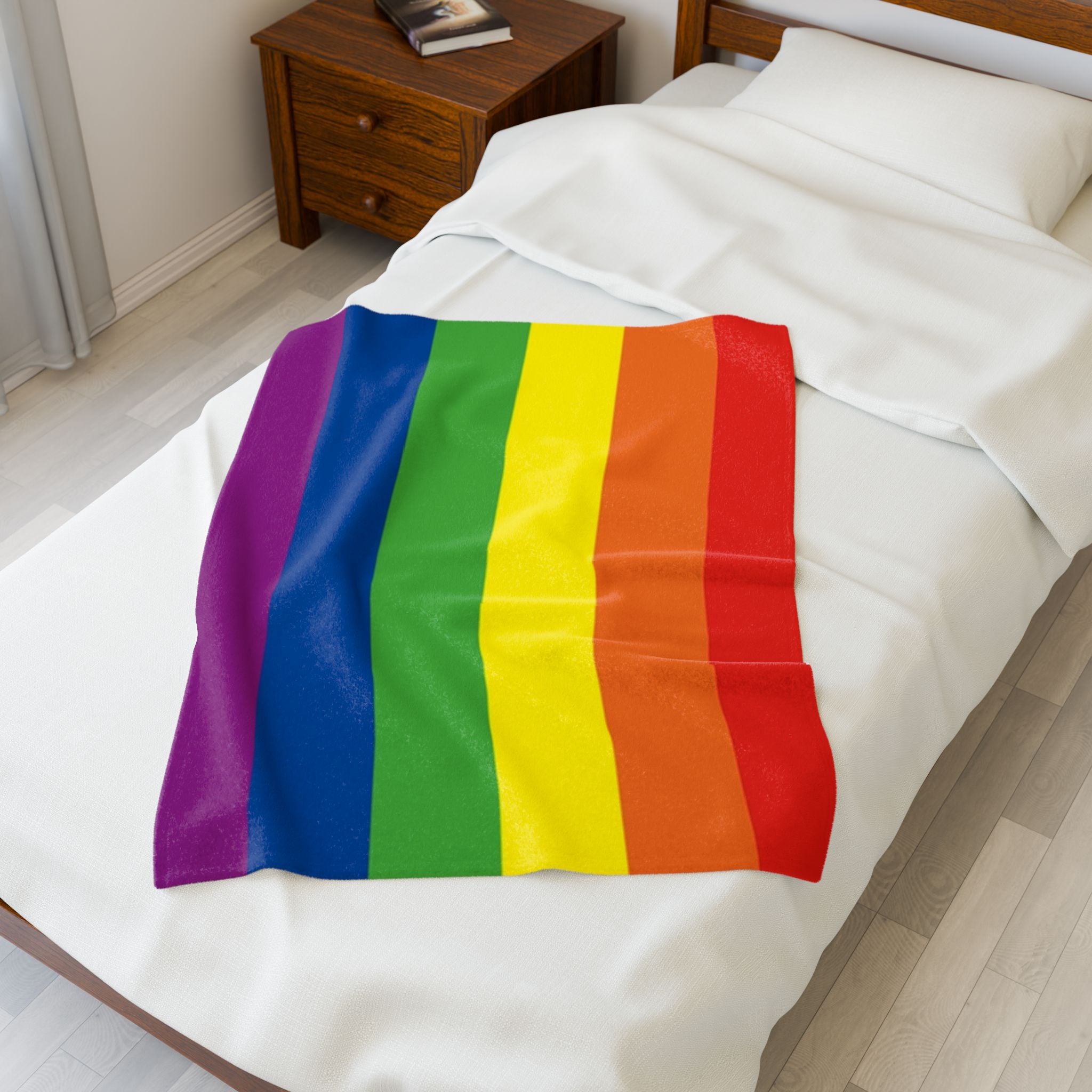 Rainbow Pride Flag Velveteen Plush Blanket