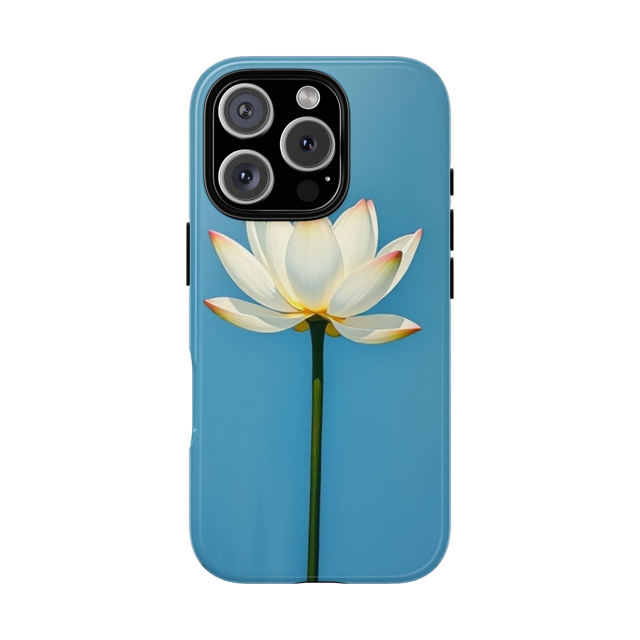 Open White Peace Lily Design Tough Case For Android & iPhone
