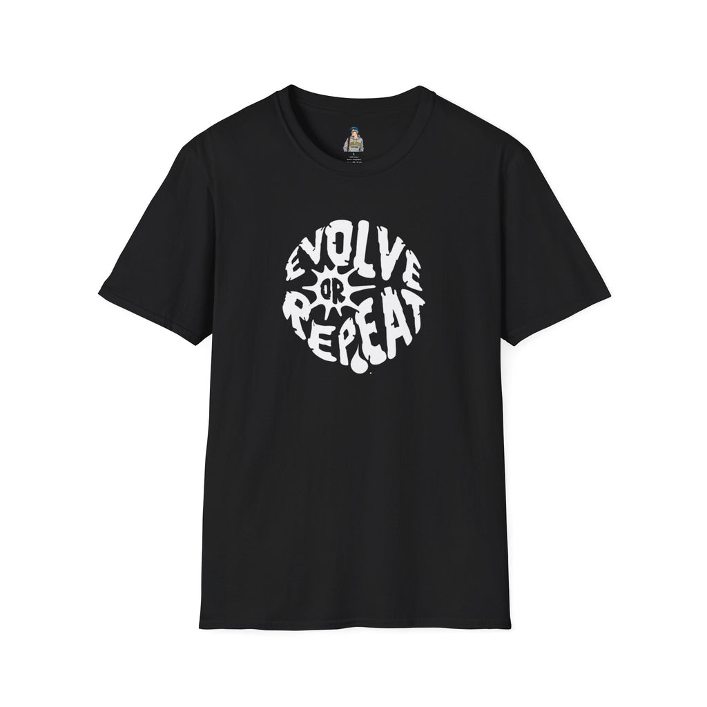 Evolve or Repeat Unisex Softstyle T-Shirt - Modern Inspirational Tee