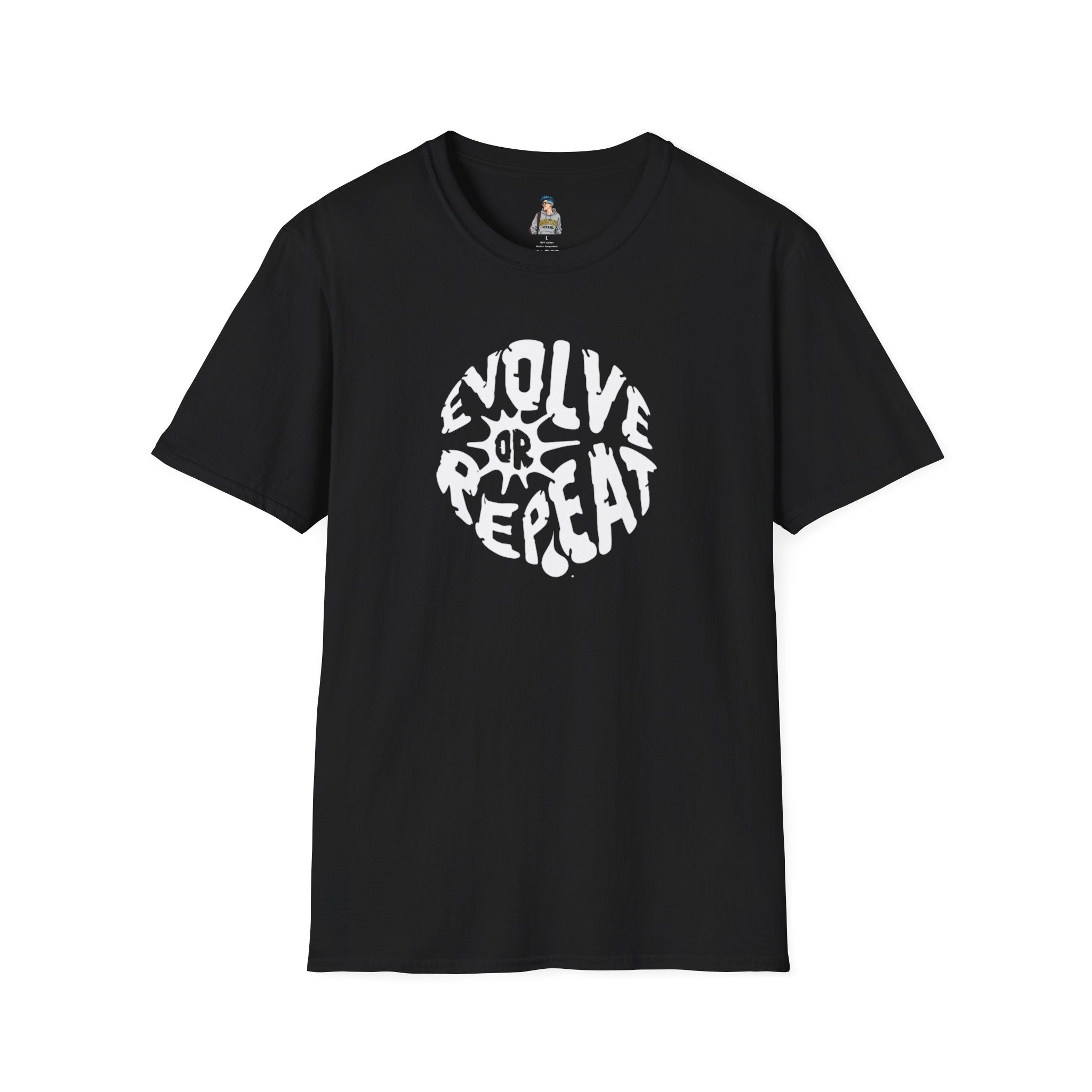 Evolve or Repeat Unisex Softstyle T-Shirt - Modern Inspirational Tee