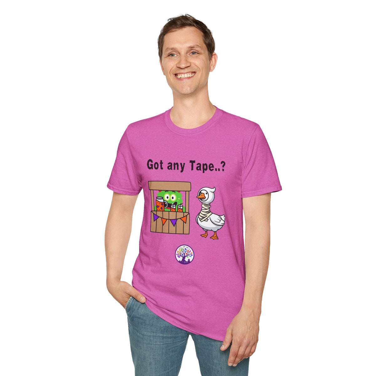 Got any Tape..? Funny Goose & Frog Market T-Shirt — Cute Animal Humor Tee