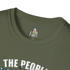 Patriotic Unisex Softstyle T-Shirt - "The People United Will Not Be Defeated"