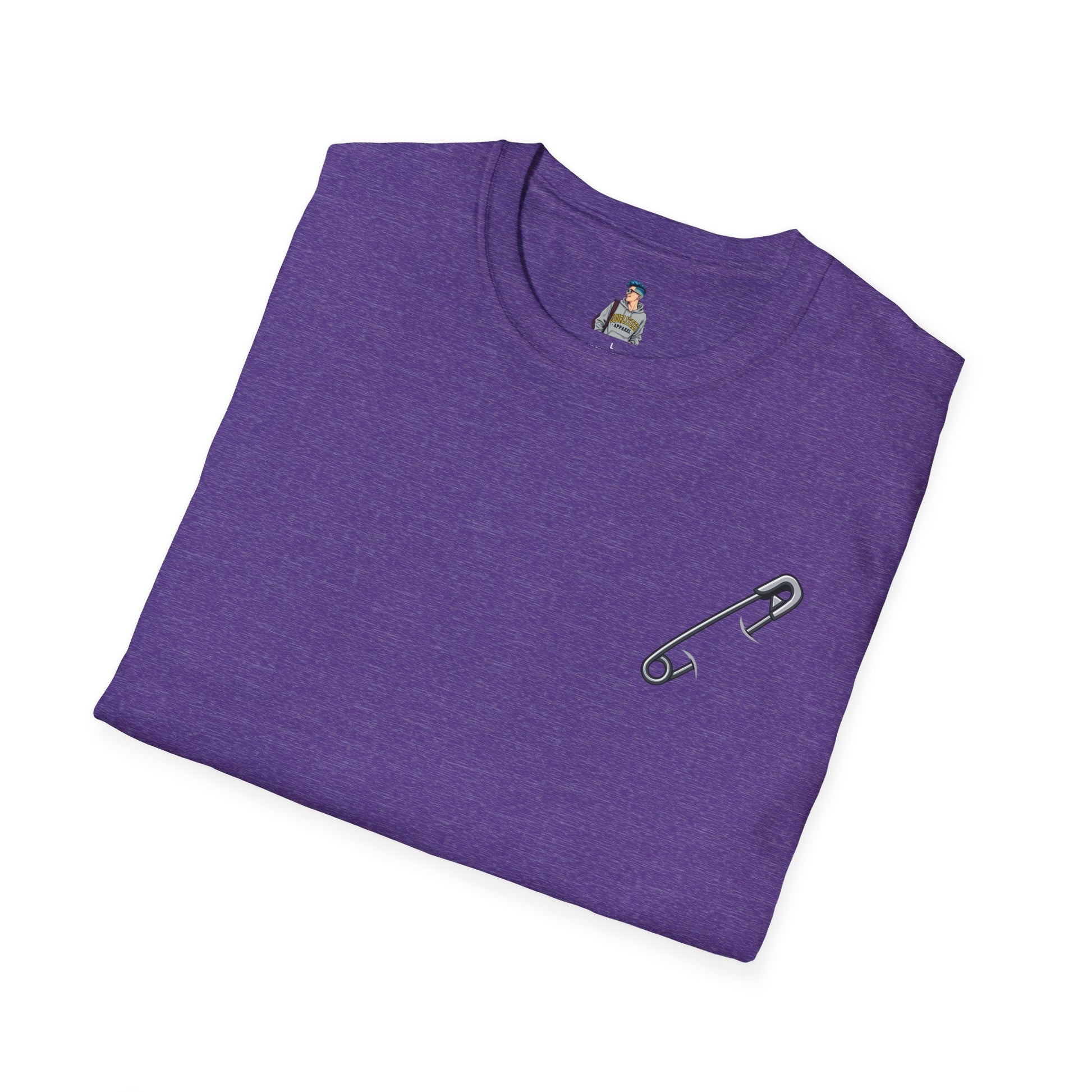 Live and Let Live Safety Pin Unisex Softstyle T-Shirt - Casual LGBTQ+ Pride Tee