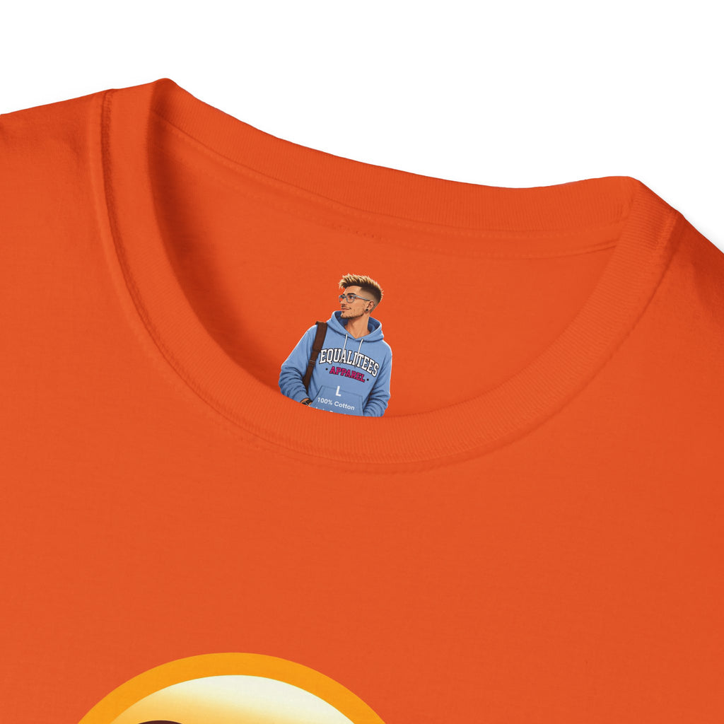 Unisex Softstyle T-Shirt with Eye Roll Emoji | Casual Graphic Tee for Everyday Humor