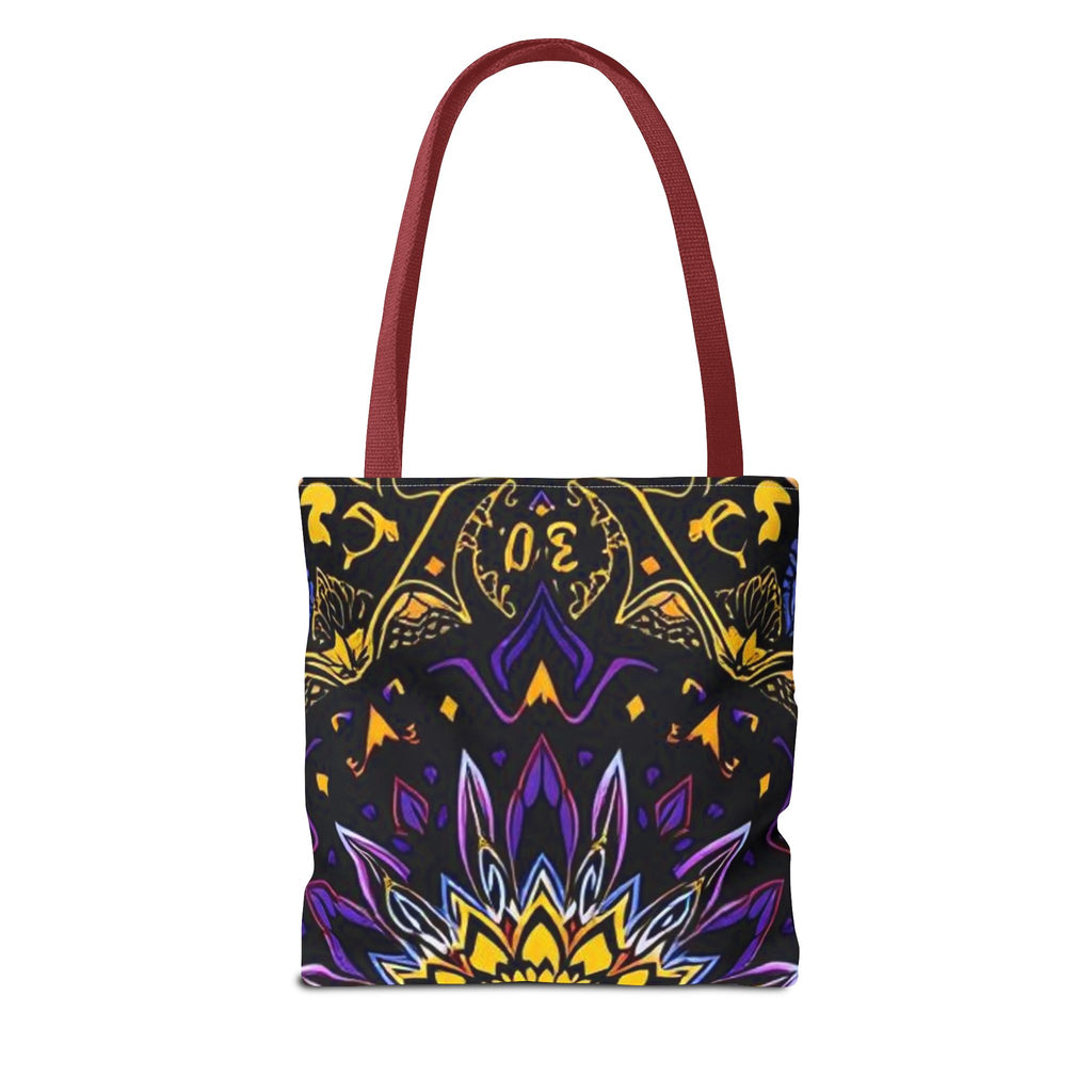 Purple & Yellow Design Tote Bag