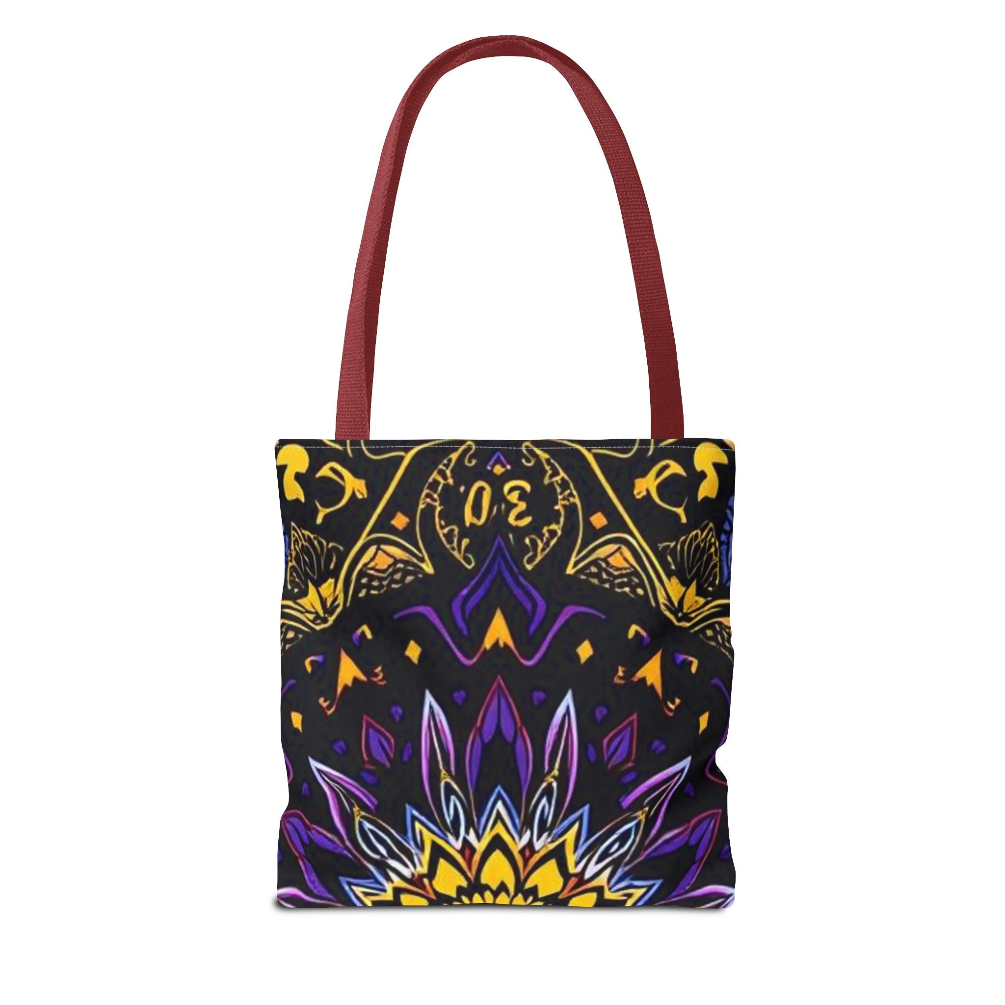 Purple & Yellow Design Tote Bag