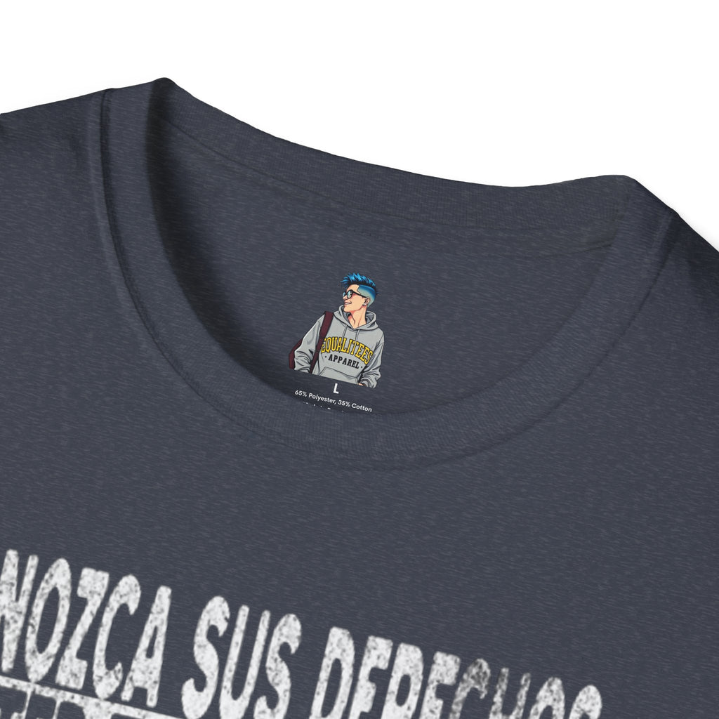 Voting Rights T-Shirt — Spanish "CONOZCA SUS DERECHOS"