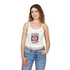 Women's Spaghetti Strap Tank Top - "Nazis Are Bad, MMK?" Graphic Tee for Social Justice Advocates
