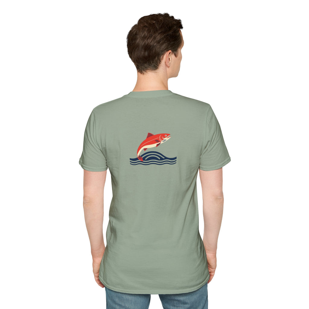 Jumping Salmon Native Pride Softstyle Unisex T-shirt