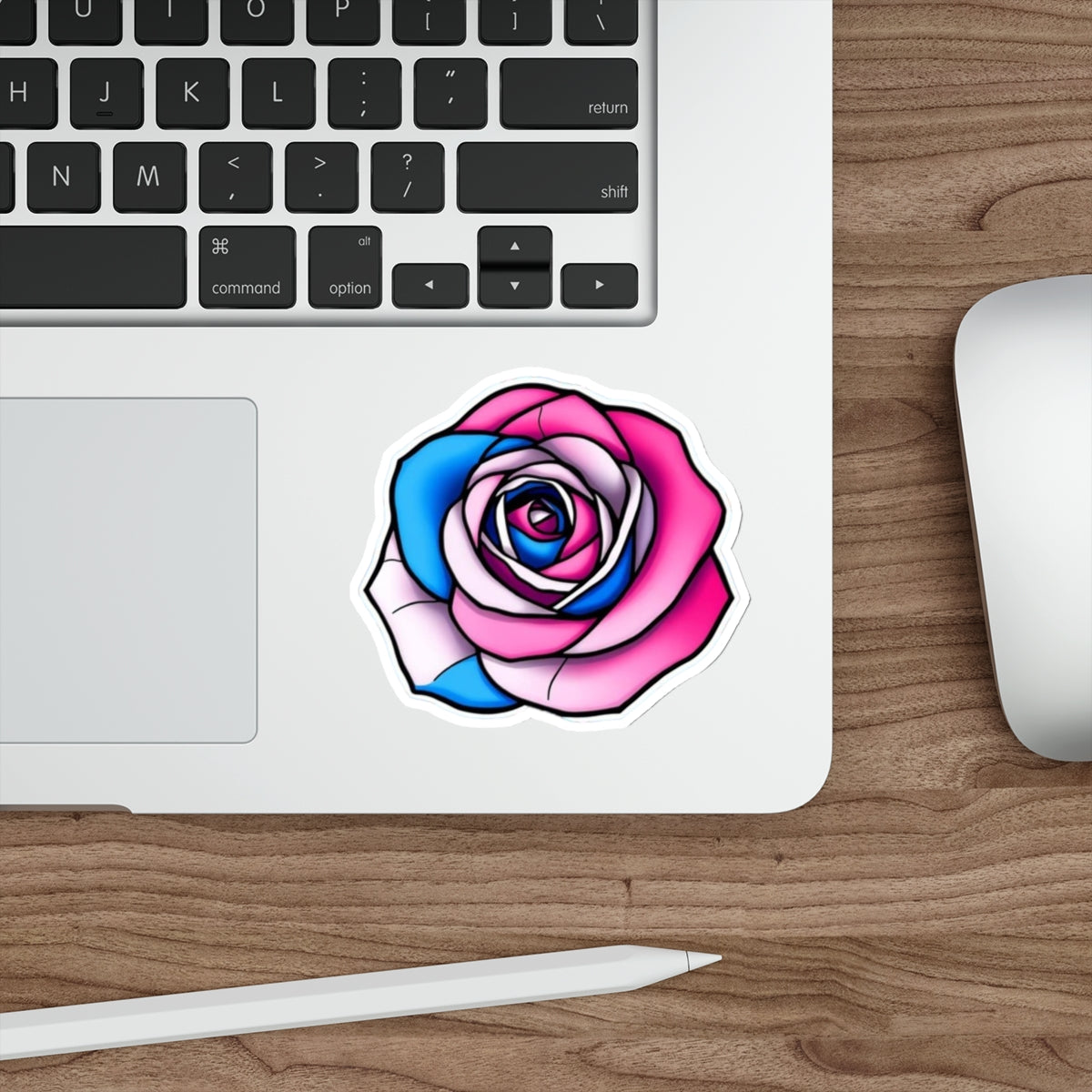 Die-Cut Stickers - Rose - Trans Colors Outlined
